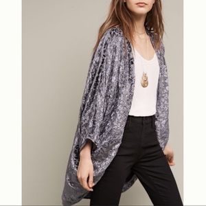 Maja Velvet Kimono Grey One Size